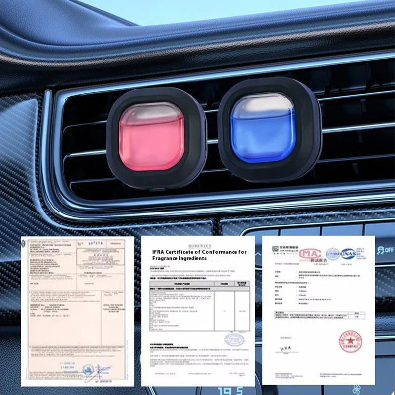 Auto Air Outlet Aromatherapy Clip with Premium Essential Oils | مشبك تعطير السيارة بزيوت عطرية فاخرة لإزالة الروائح وإنعاش الأجواء